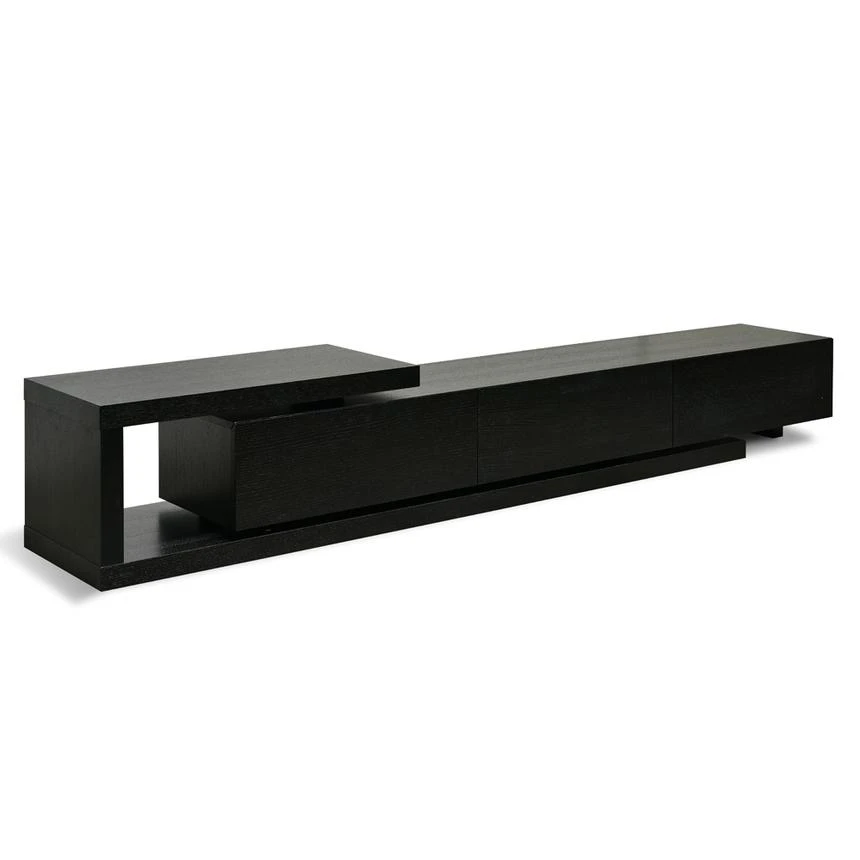 Scandinavian Lowline 2.4-3.07m Entertainment TV Unit - Full Black - Image 3
