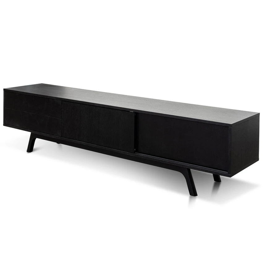 2.1m TV Unit - Full Black 2 2.1m TV Unit - Full Black - Image 2