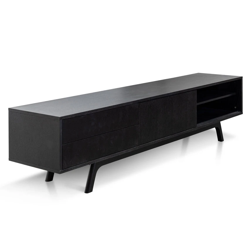 2.1m TV Unit - Full Black 7 2.1m TV Unit - Full Black - Image 7